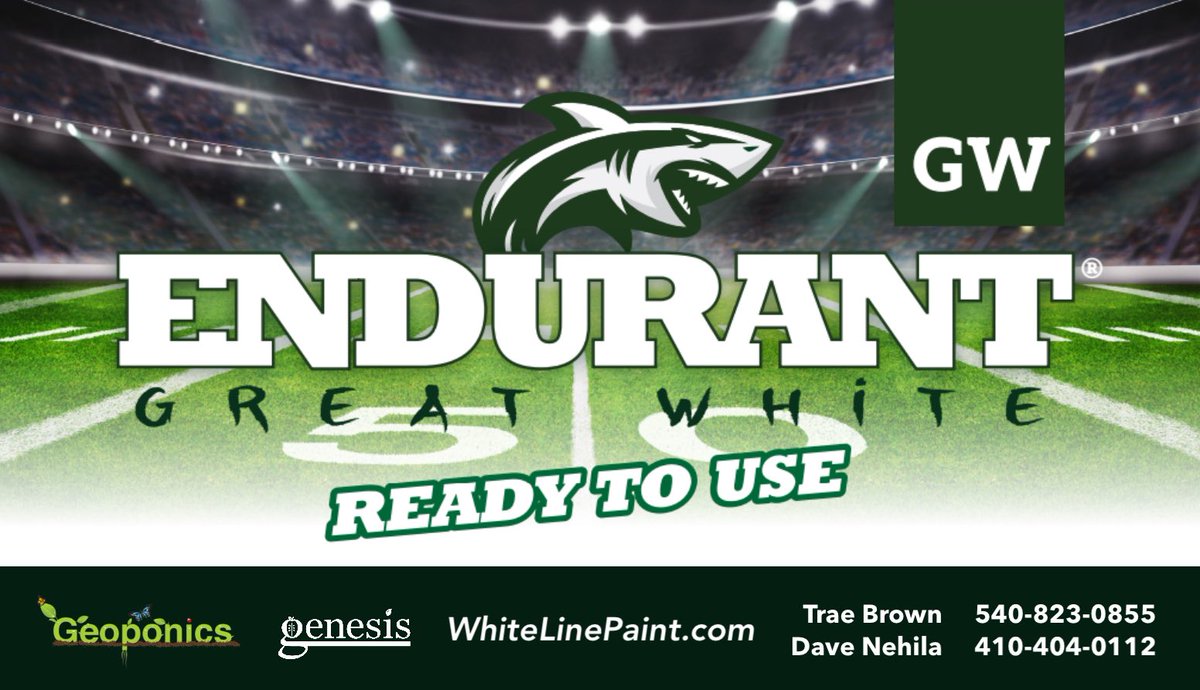 Genesis is excited to announce our exclusive partnership with Geoponics Corp. to introduce Endurant Great White Line Paint RTU, the latest innovation in athletic field marking. Backed by Endurant, the renowned colorant brand, GW Line Paint is a game-changing solution to athletic