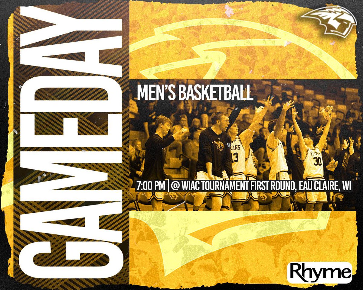 UWOshkoshTitans's tweet photo. Monday's @Rhyme_Biz Gameday

@UWOMBB 
⏰ 7 PM
⚔️ @ UW-Eau Claire

📺📊https://t.co/EWFXW8uPcJ

#GoldStandard https://t.co/Te2HisUlFU