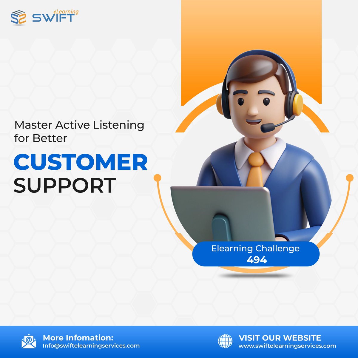 📣 #ELHChallenge-494: Boost Customer Satisfaction with Active Listening! 🎧💬 
Did you know that active listening is the key to delivering exceptional customer service? It’s not just about hearing words—it’s about understanding , responding
swiftelearningservices.com/active-listeni…