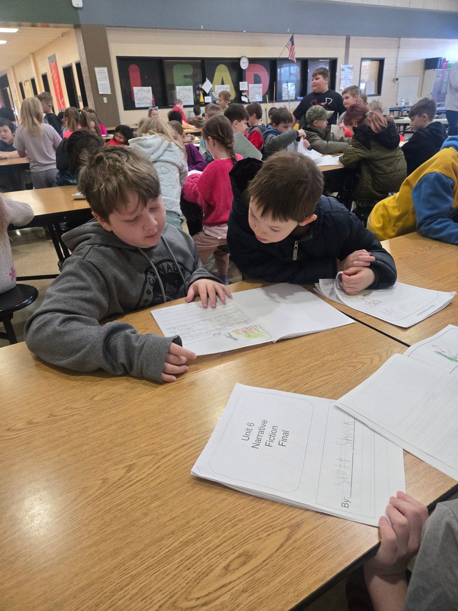 CuivrePark's tweet photo. 2nd graders had a celebration to end our narrative fiction writing unit. All four classes came together and students got to read their creative stories to each other! #cpepride https://t.co/d8ElaIaNup