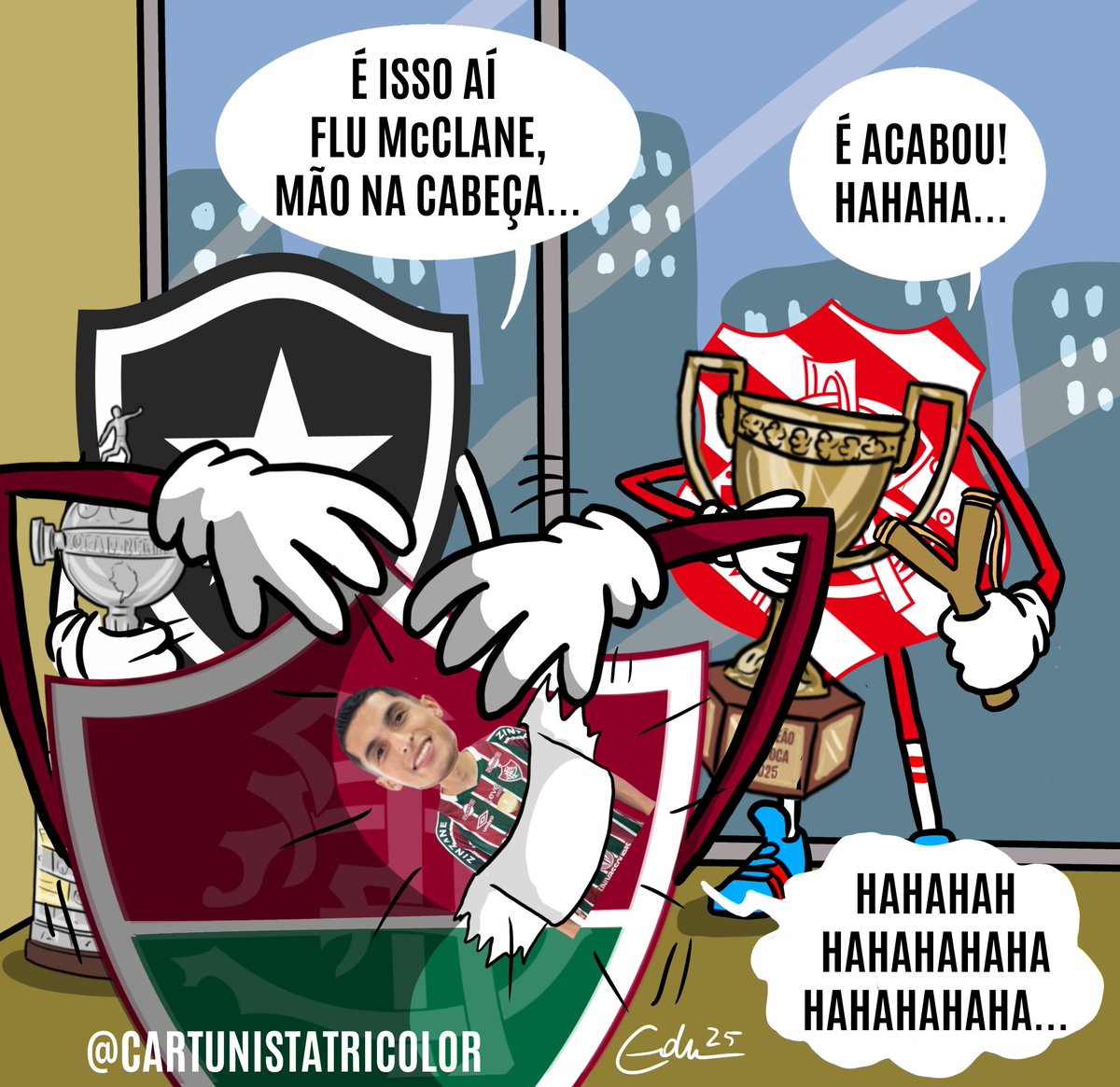 Foi tipo assim... A molecada que não entendeu a ref, passa no meu Instagram!🤣🇭🇺 #flu #Fluminense #botafogo #bangu
