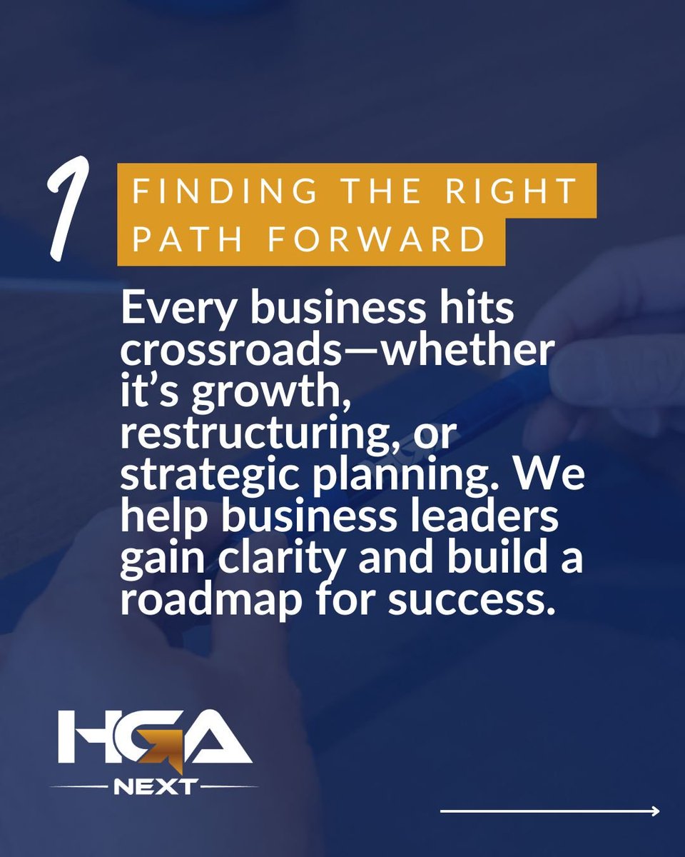 theHGAgroup's tweet photo. Running a business comes with big challenges—but you don’t have to navigate them alone. Here are the top 3 reasons clients turn to HGA Next:

If any of these sound familiar, we’re here to help. Let’s talk. https://t.co/4rIiRJECh9