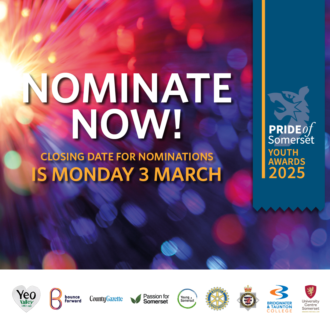 The Pride of Somerset Youth Awards honours remarkable achievements of young individuals in the county who have made their families, friends, or community proud over the last twelve months. Nominate someone who you think deserves recognition here mailchi.mp/btc/posya25