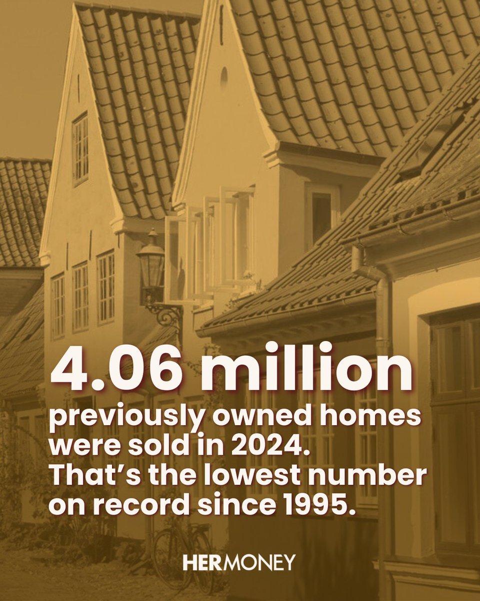 Home sales are down, according to the National Association of Realtors. Previously owned homes make up the bulk of the housing market, and in 2024, only 4.06 million were sold.