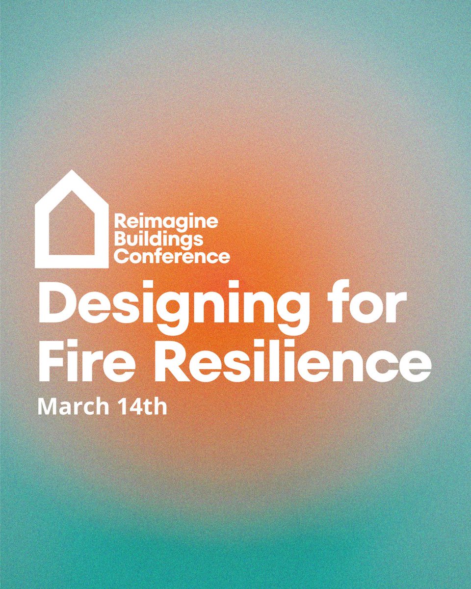 Are you ready to build safer, smarter, and more fire-resilient communities? Join <a href="/PHAccelerator/">PassiveHouseAccelerator</a> on March 14th for the Designing for Fire Resilience online conference, part of the Reimagine Buildings event series.

passivehouseaccelerator.com/events/designi…