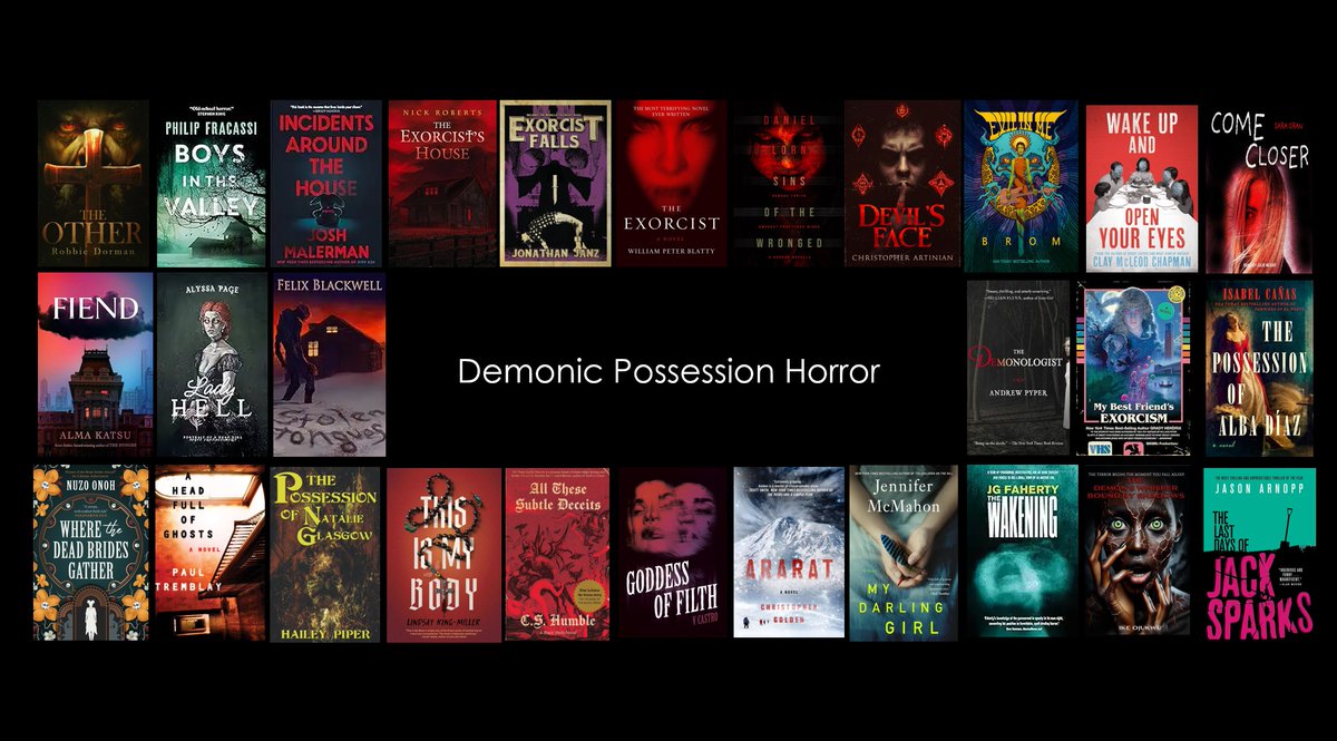 Jack Finn (@therealjackfinn) on Twitter photo As the saying goes, possession is 9/10ths of the law.
Here's some demonic possession horror to start off your week!
Boys in the Valley - Philip Fracassi <a href="/PhilipFracassi/">Philip Fracassi</a>
Lady Hell - Alyssa Page
Incidents Around the House- Josh Malerman
Stolen Tongues - Felix Blackwell
The As the saying goes, possession is 9/10ths of the law.
Here's some demonic possession horror to start off your week!
Boys in the Valley - Philip Fracassi <a href="/PhilipFracassi/">Philip Fracassi</a>
Lady Hell - Alyssa Page
Incidents Around the House- Josh Malerman
Stolen Tongues - Felix Blackwell
The