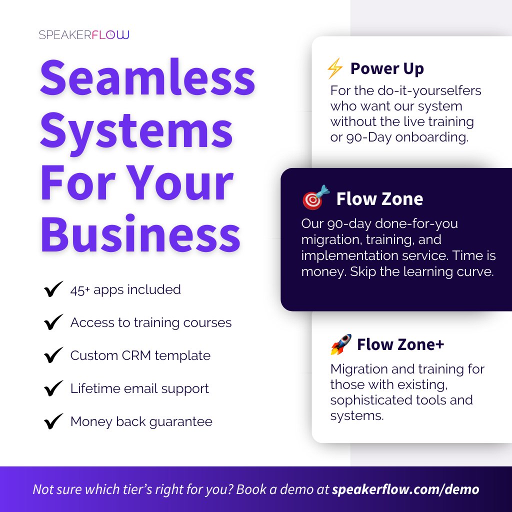 SpeakerFlow's tweet image. Your brain alone cannot track relationships at the scale you need to grow a successful business. 😵‍💫

The only solution here is USE A CRM. 💻

Not sure how? We will teach you. ✨

speakerflow.com/system?utm_cam…

#professionalspeaker #speakerlife #thoughtleadership