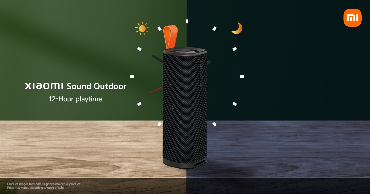 Keep the beats going with 12 hours of nonstop playtime 😎 Enjoy powerful audio with the Xiaomi Sound Outdoor.

#music #Speaker
