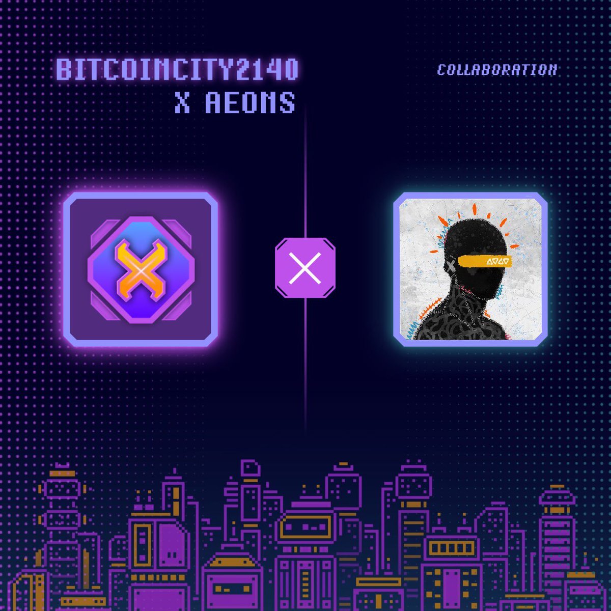 When art meets iconic PFPs on Bitcoin ~ Bitcoin City 2140 welcomes <a href="/AeonsBTC/">Aeons</a> 🔑

It’s been an honor having you as one of our community collabs, welcoming Aeons holders in the future of our ecosystem.

Together we shall rise.

Bitcoin.