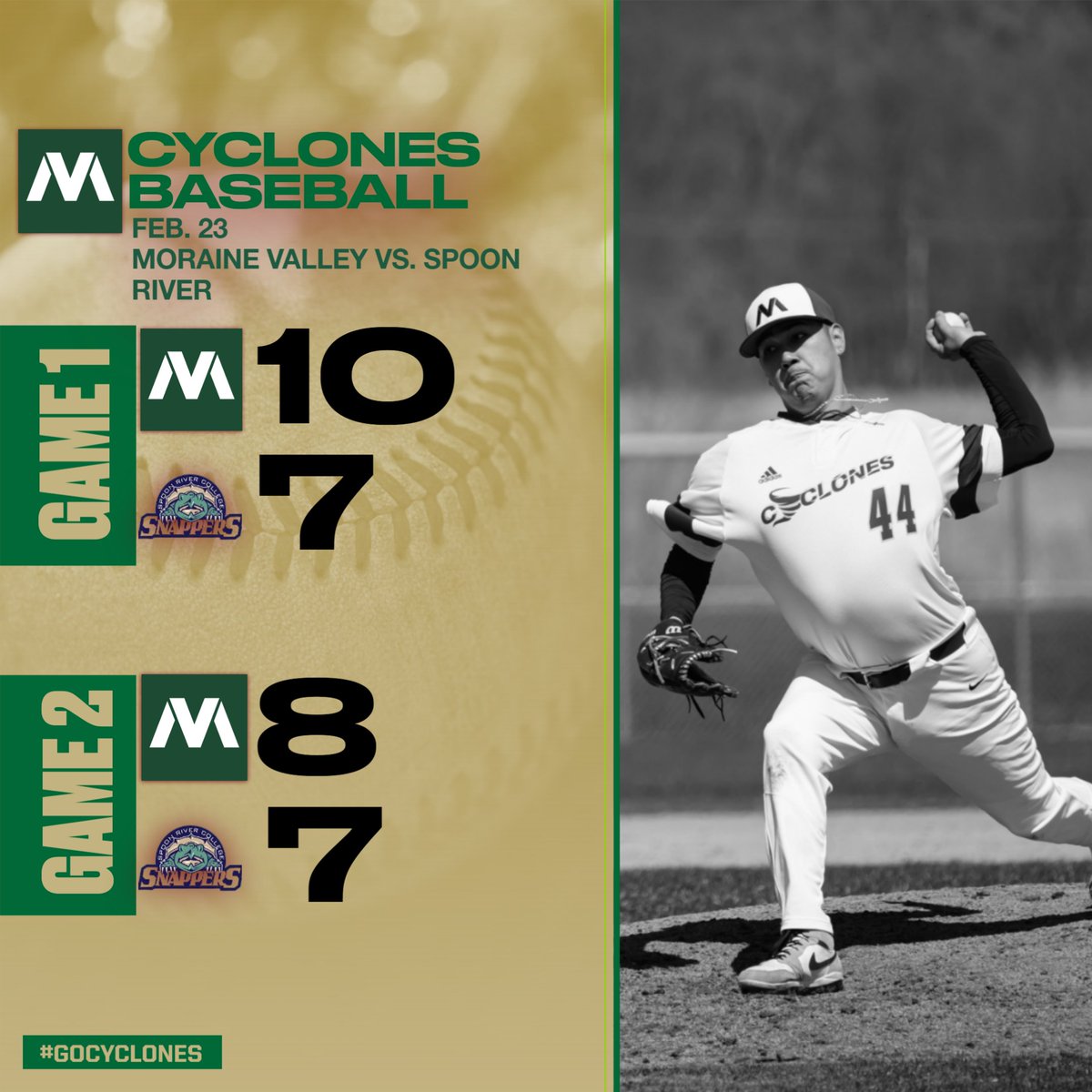 MoraineValleyAthletics (@mvcyclones) on Twitter photo Good news Monday…first, Cyclones #baseball <a href="/MVCCBaseball/">Moraine Valley Baseball</a> starting off with a sweep of Spoon River College yesterday! #GoCyclones #mvcyclones Good news Monday…first, Cyclones #baseball <a href="/MVCCBaseball/">Moraine Valley Baseball</a> starting off with a sweep of Spoon River College yesterday! #GoCyclones #mvcyclones
