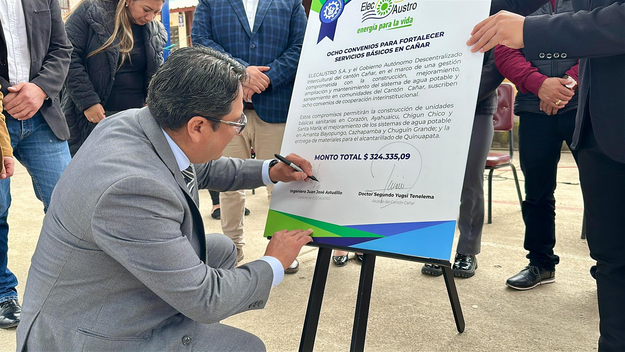 Elecaustro on X: "💧 ELECAUSTRO fortalece los servicios básicos en Cañar 🤝✨ ✓ Director de la Unidad Ejecutora de Desarrollo Territorial, en representación del Gerente General, Ing. Juan José Astudillo, participó en