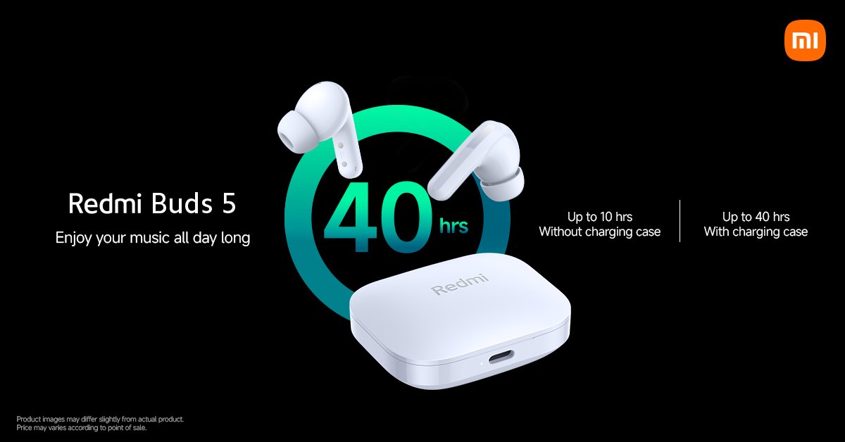 Experience all-day sound without missing a beat with the Redmi Buds 5 ⚡️🎶🎧

#Music #Earbuds