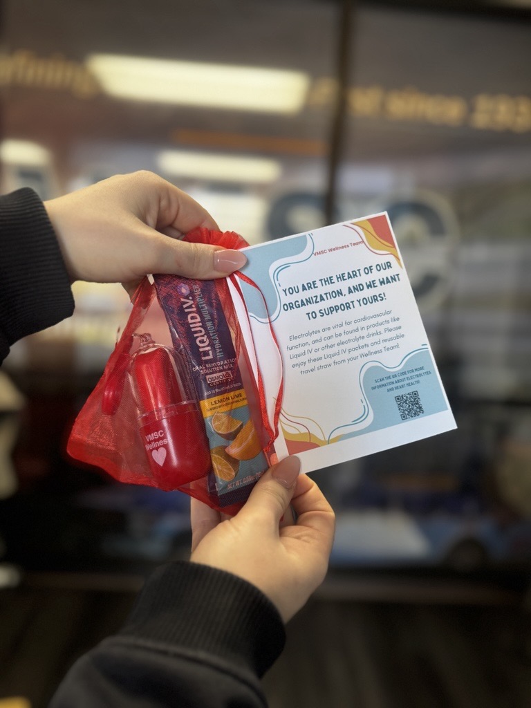 A huge thank you to Liquid IV for generously donating hydration packets to our teams at VMSC! 💙 Our wellness team put together a small gift to help our crews stay healthy and hydrated, including Liquid IV packets and reusable straws!
#VMSC #HeartMonth