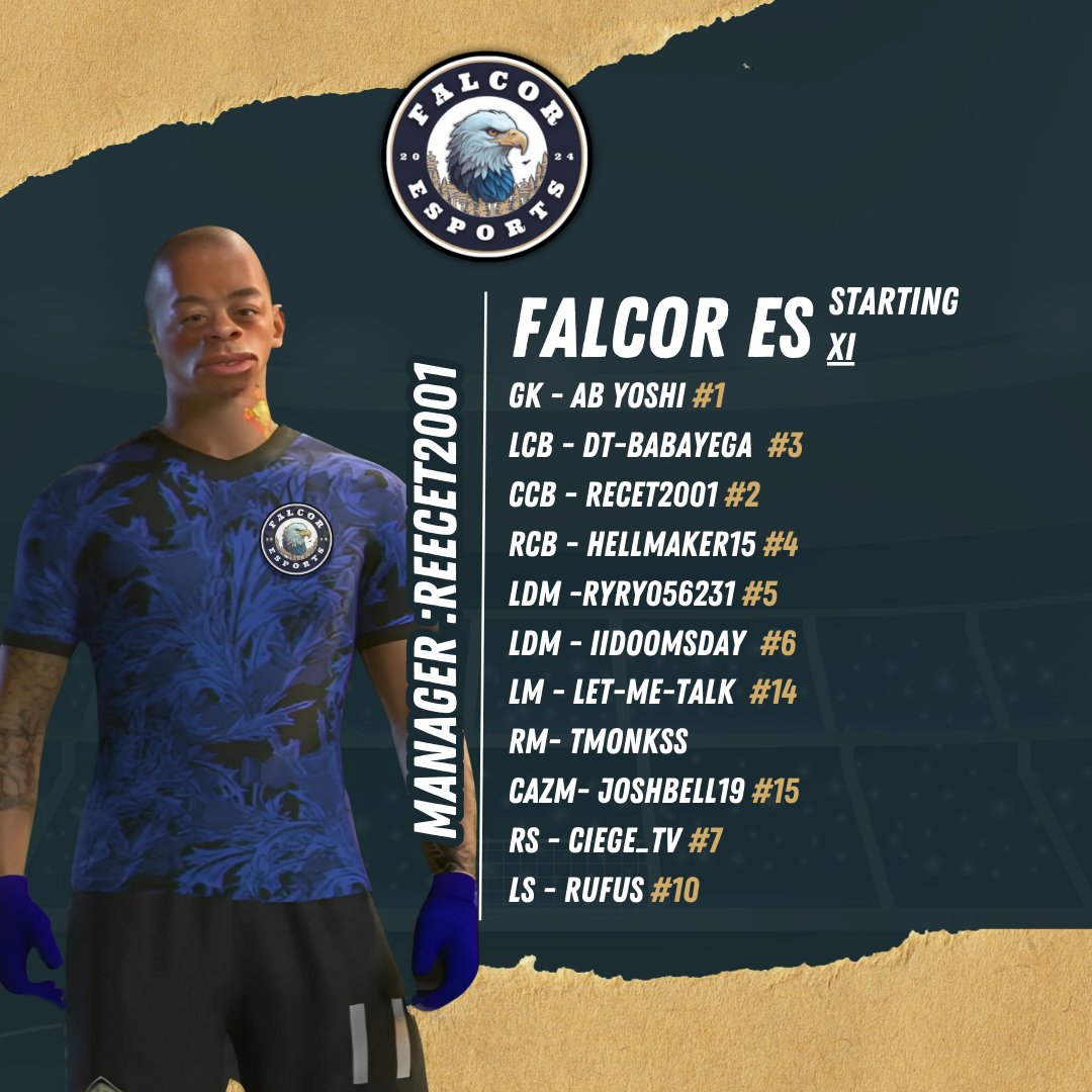 FALCOR ESPORTS (@falcoresports) on Twitter photo 🚨TONIGHT'S FALCOR ESPORTS STARTING XI
🗣️"Hoping to drop no points tonight."
GFX <a href="/CiegeT/">CiegeOnTheTrack</a>
Make sure to follow <a href="/FalcorEsports/">FALCOR ESPORTS</a>
<a href="/VPGEurope/">Virtual Pro Gaming | Europe</a>
<a href="/OfficialVPG/">Virtual Pro Gaming</a>
#VPGamers #EAFC25 🚨TONIGHT'S FALCOR ESPORTS STARTING XI
🗣️"Hoping to drop no points tonight."
GFX <a href="/CiegeT/">CiegeOnTheTrack</a>
Make sure to follow <a href="/FalcorEsports/">FALCOR ESPORTS</a>
<a href="/VPGEurope/">Virtual Pro Gaming | Europe</a>
<a href="/OfficialVPG/">Virtual Pro Gaming</a>
#VPGamers #EAFC25