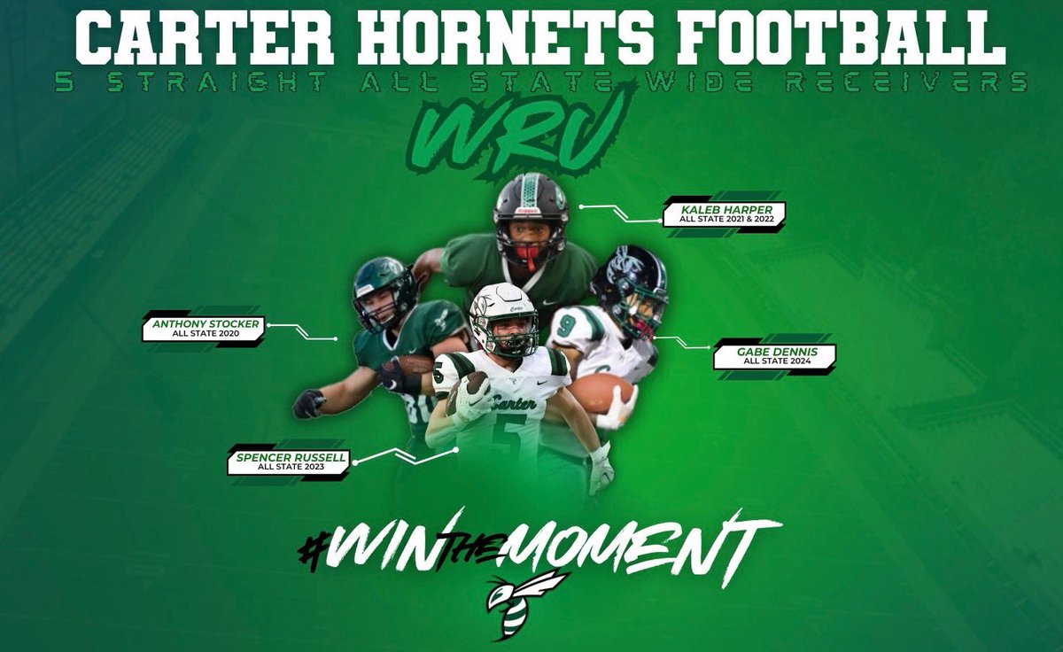 Who’s Next⏳

Proof in numbers‼️

FIVE straight years producing an All-State wide receiver. 

#GoHornets🟢⚪️ #AirRaid🏴‍☠️ #WRU #EXIT398 #BleedGreen