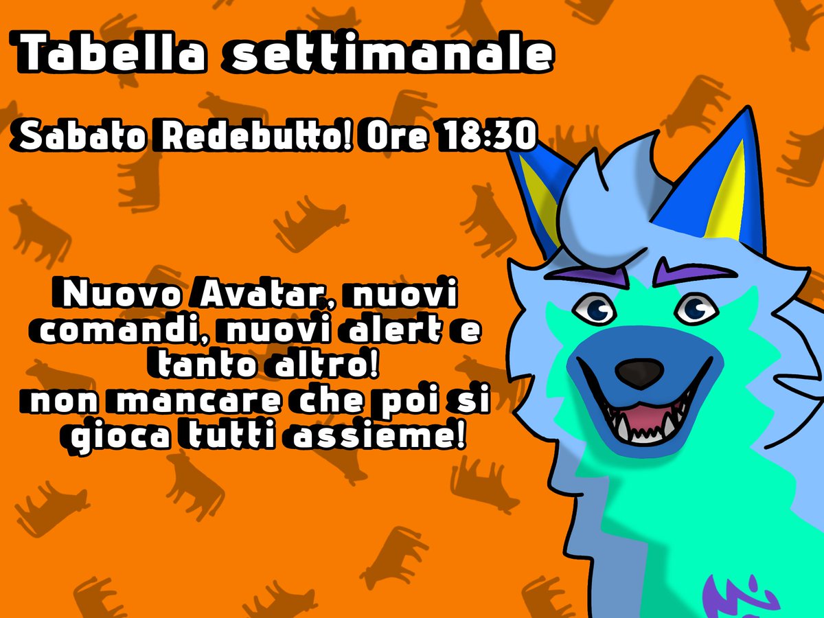 Si riparte con il redebutto!
1/03 alle 18:30 non mancare!
#tuberry #twitch #vtuber