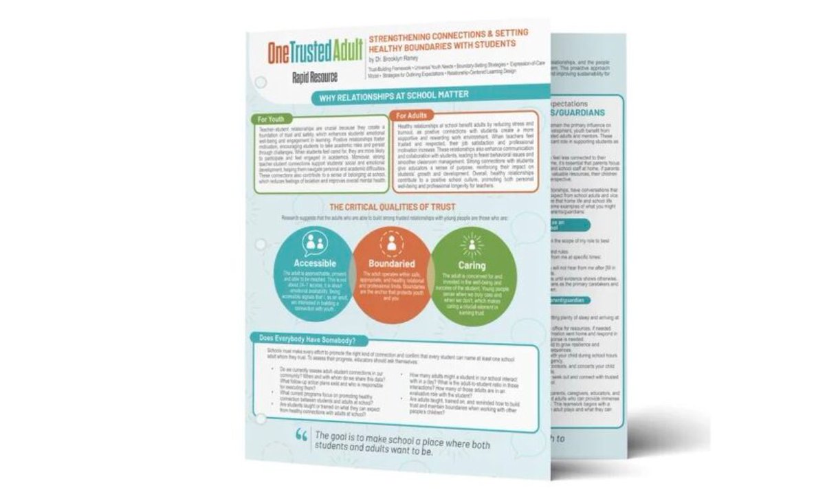📣 Educators kept telling us the same thing—they needed a go-to list of strategies for strengthening connections and maintaining boundaries with students.

⏩ So…we created the Rapid Resource! 

👉 Check it out the here: lnkd.in/efMVPuP6