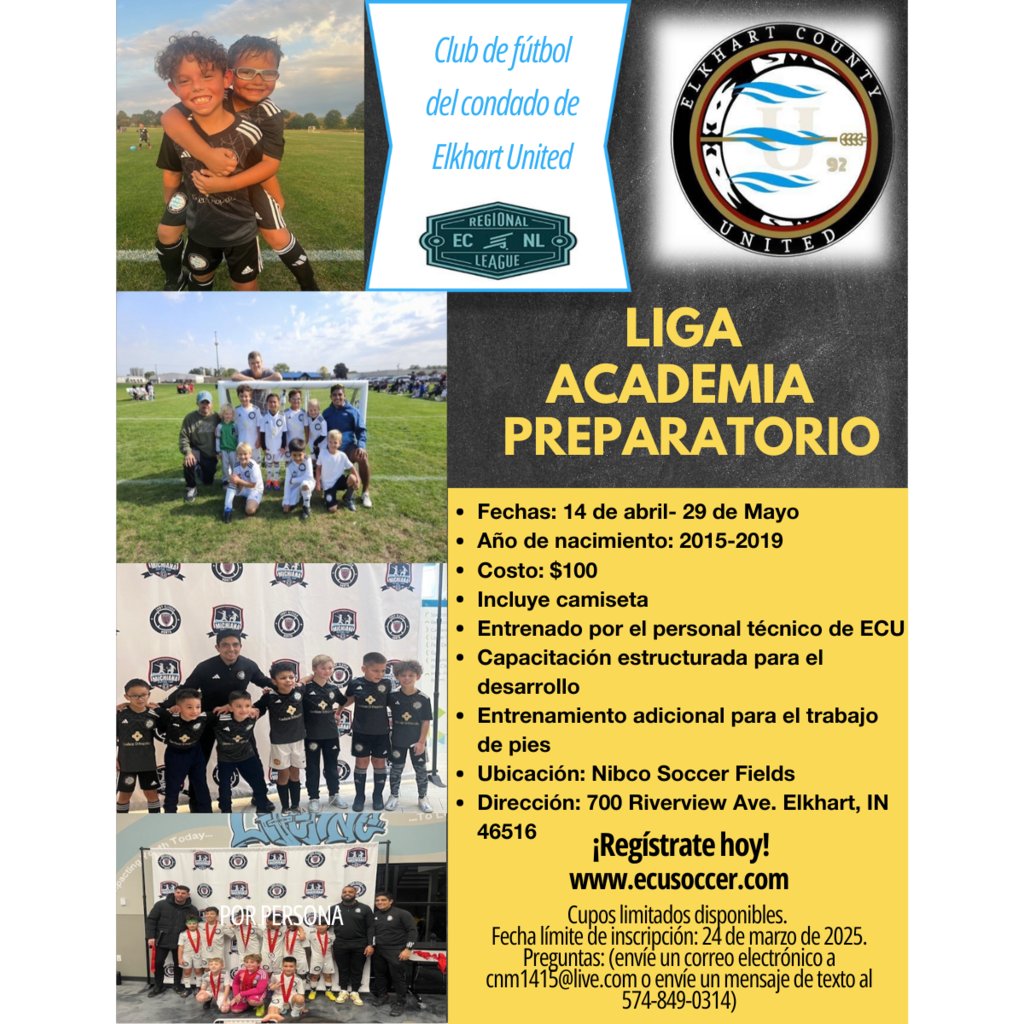 ECU is opening their registration for their Preparatory Academy League! 
Deadline is March 24th. More information below!
Click here to register: ecusoccer.com