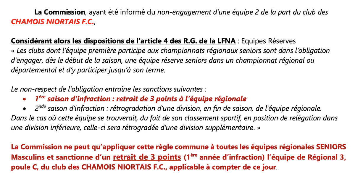 SimonVuillemin's tweet photo. L'acharnement 😭
Avec les interdictions du recrutement dûes à l'ancienne direction, tu joues déjà avec des U17 en séniors et des U15 en U17.
Et en plus tu te fais sanctionner parce que tu n'as pas de réserve...
Est-ce qu'un jour les #HanounaAuxChamois vont payer pour tout ça ? 🤬 https://t.co/M4Xw8qEEzq