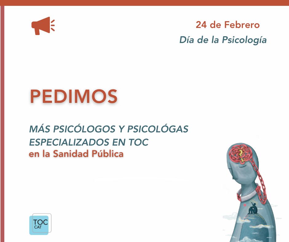 Avui, Dia de la Psicologia, volem posar en valor la importància de comptar amb més psicòlegs i psicòlogues especialitzats en TOC a la sanitat pública. 💙