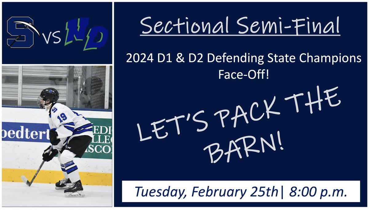 After an exciting overtime victory against Bayport last week, the Ledgers take on Notre Dame at Blue-line tomorrow night at 8:00 p.m.
