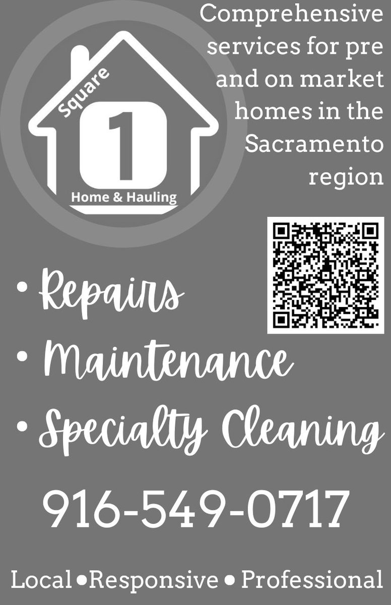 Square1HandH's tweet photo. Your one stop shop for getting your ready for market improvements done! Settle your bill with us in escrow! Give us your list and get on with life- interior, exterior, multistage projects are no problem! Call/text today: 916-549-0717
#realtor #propertymanagement #sacramento https://t.co/ONJCeTey9P