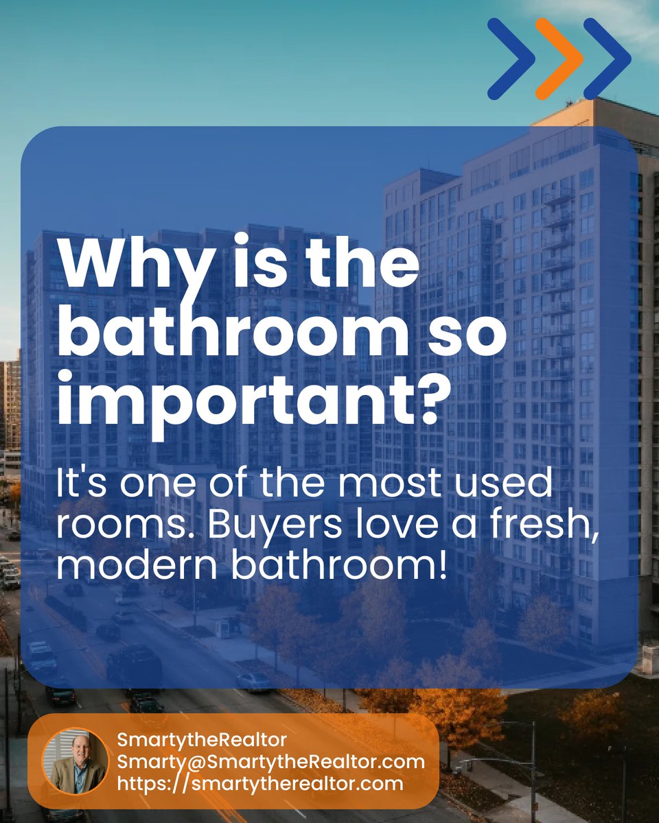 SmartyRealtor's tweet photo. 🚿✨ Unlock top dollar for your home with a simple bathroom upgrade! Small changes can deliver big returns in the real estate market. Curious how? Let’s chat about maximizing your home's value just like a pro! 💼🔍 #HomeSellingTips https://t.co/yG5PHlV3CQ