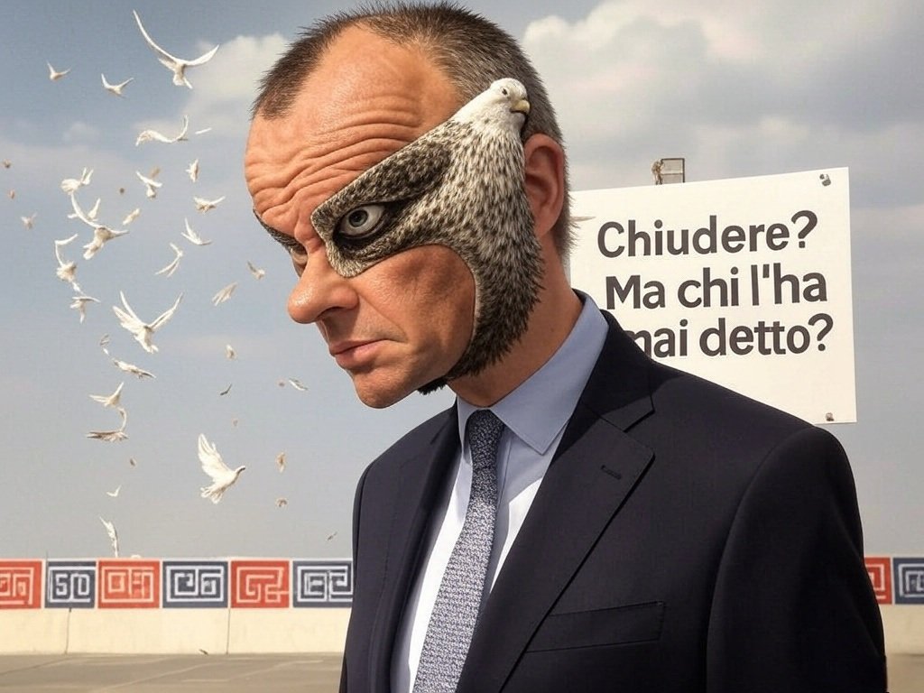 #Merz pre-elezioni: Confini blindati dal giorno uno! Merz post-vittoria: Chiudere? Ma chi l’ha mai detto? Il falco della #CDU scopre che le piume da colomba pesano meno!