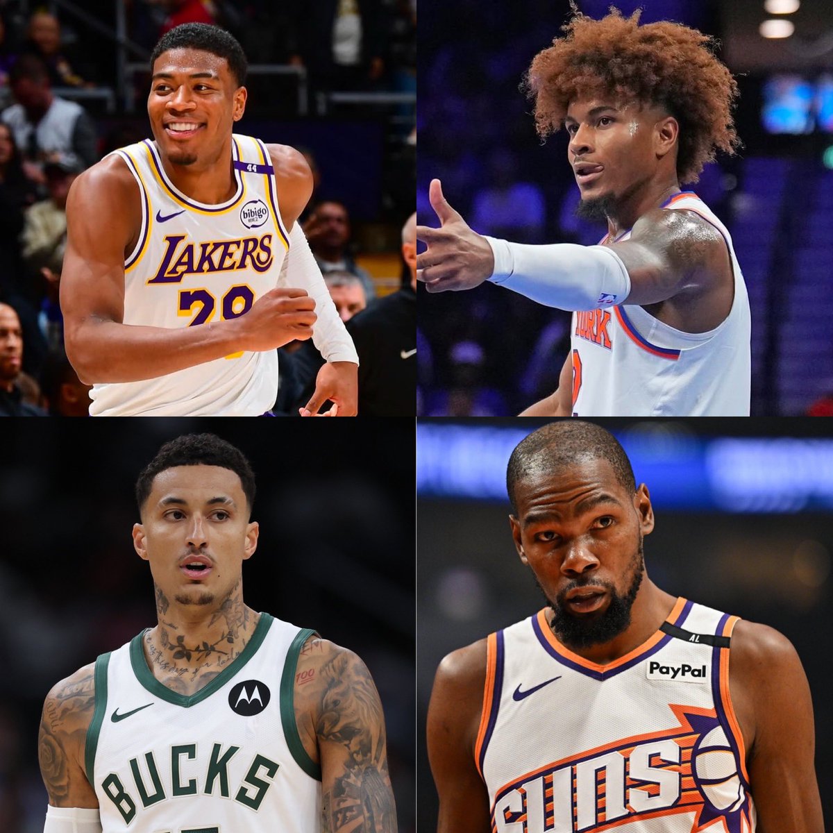 Lowest opponent FG% as the closest defender over the last 10 games (min. 100 FGA defended): 

32.5 - Rui Hachimura 
35.2 - Miles McBride 
36.4 - Kyle Kuzma
37.0 - Kevin Durant
37.3 - Draymond Green
37.4 - Miles Bridges 
37.6 - Aaron Wiggins
38.9 - Goga Bitadze