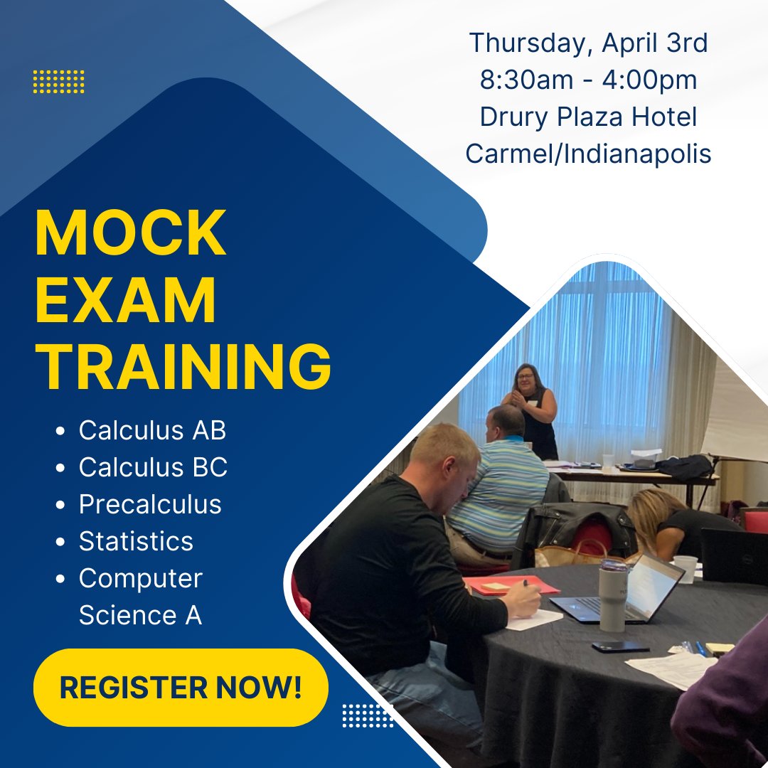 🚨Registration closes in 1 week for our Math &amp; CSA Mock Exam Training🚨
stemeducation.nd.edu/ap-tip-in/mock…