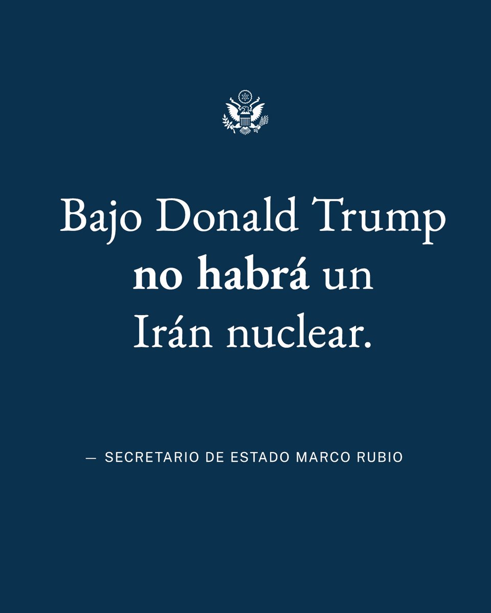 USAenEspanol's tweet image. El presidente Trump firmó un Memorándum Presidencial de Seguridad Nacional que restaura la presión máxima sobre el gobierno de Irán, negando todos los caminos de Irán hacia un arma nuclear, y contrarrestando la influencia maligna de Irán en el extranjero.