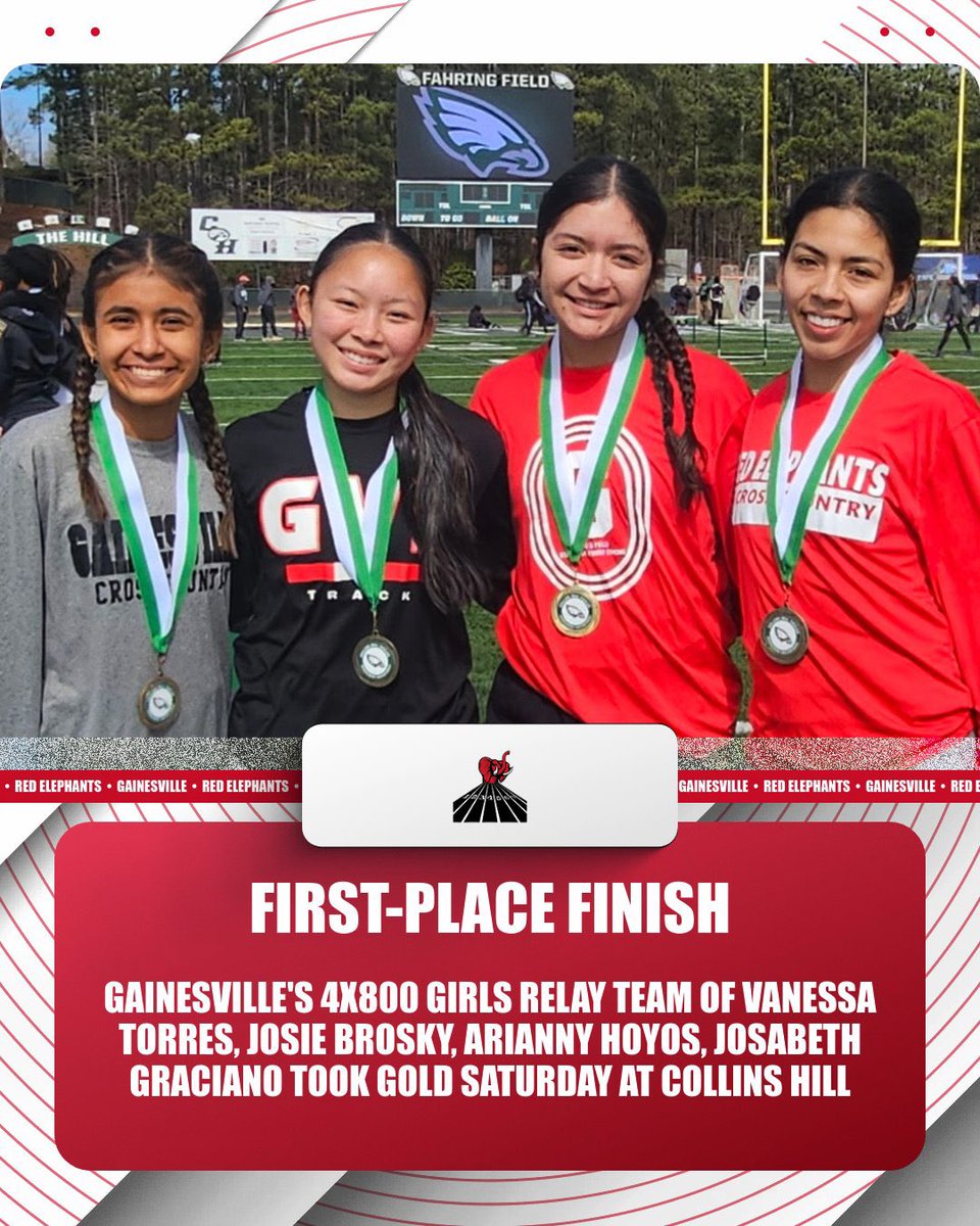 goredelephants's tweet image. ICYMI: @RedElephant_TF took gold in three events enroute to the boys taking second place overall and the girls fifth in Saturday&apos;s season-opening meet at Collins Hill. Next up for Big Red, Lambert Wednesday Night meet at, you guessed it, Lambert High School on Wednesday #GoBigRed