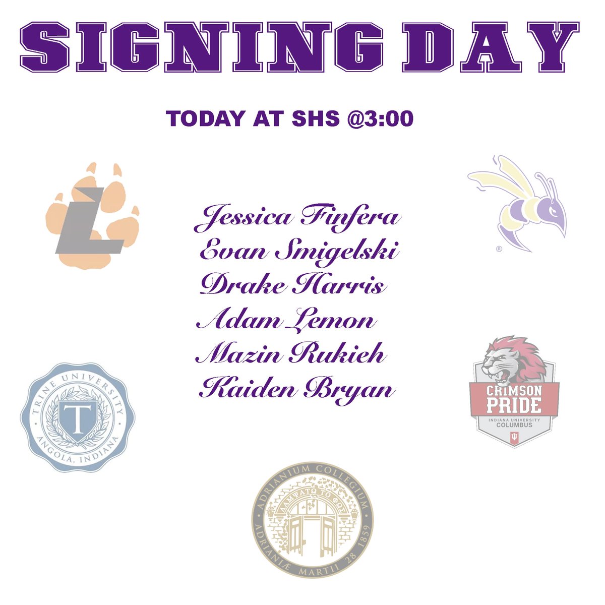 swantonsports's tweet image. Come support your senior athletes today!!