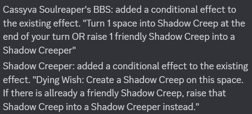 Duelystgg's tweet photo. Patch: Changes to Cassyva Soulreaper's BBS and Shadow Creeper

#duelyst #duelystGG #gamedev #videogame https://t.co/BkrRmsKHz6