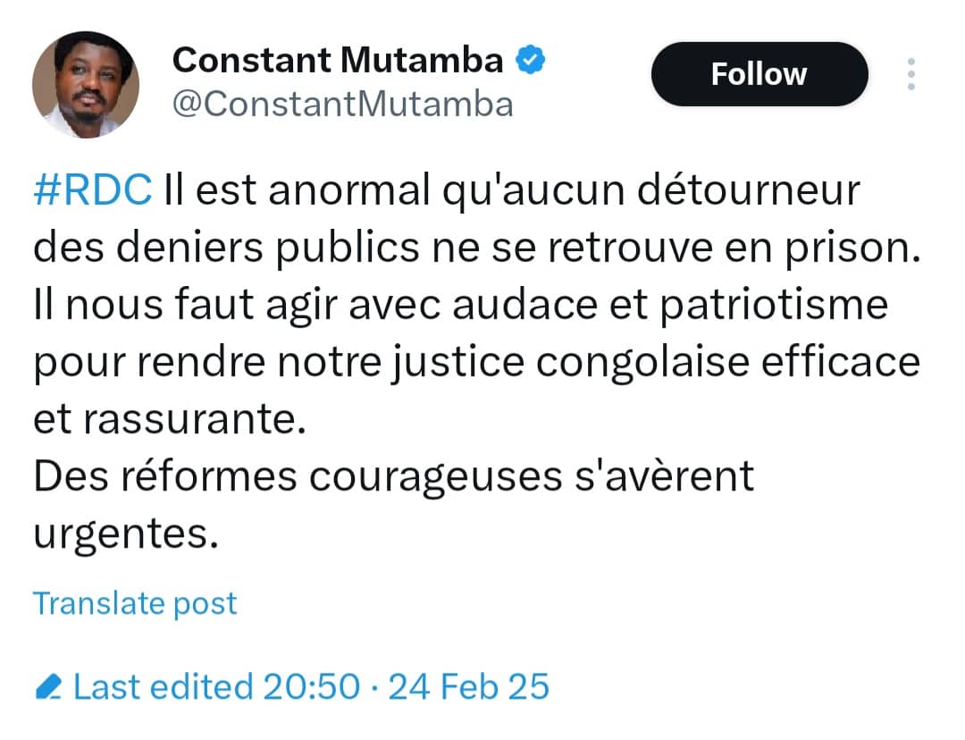 JovinIrenge1's tweet image. Excellence @ConstantMutamba , votre réforme semble être orpheline, apparemment #DYPRO a sa réforme et #UNS sa propre réforme,donc superposition des réformes, voilà pourquoi les acquittements vous surprennent.@ALINGETEJULES_K