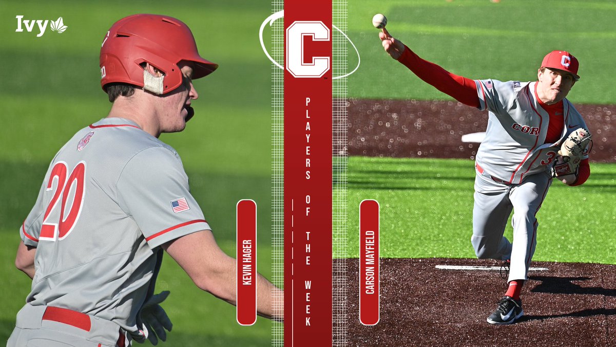 Cornell Big Red (@cornellsports) on Twitter photo After powering <a href="/CornellBaseball/">Cornell Baseball</a> to its upset victory of No. 17-ranked Duke last Friday, sophomore infielder Kevin Hager (Player) and junior right-handed pitcher Carson Mayfield (Pitcher) have earned <a href="/IvyLeague/">Ivy League</a> weekly awards.
๐ฐ: cornellbigred.com/news/2025/2/24โฆ
#YellCornell After powering <a href="/CornellBaseball/">Cornell Baseball</a> to its upset victory of No. 17-ranked Duke last Friday, sophomore infielder Kevin Hager (Player) and junior right-handed pitcher Carson Mayfield (Pitcher) have earned <a href="/IvyLeague/">Ivy League</a> weekly awards.
๐ฐ: cornellbigred.com/news/2025/2/24โฆ
#YellCornell