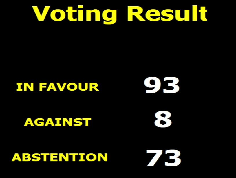 .<a href="/USUN/">U.S. Mission to the UN</a> circulated its own draft resolution on #Ukraine that didn't mention accountability, the invasion, etc. #Russia proposed an amendment that was rejected. European states proposed 3 amendments that were adopted. Amended text passed but US abstained in vote on its own text.