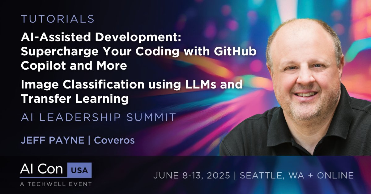 Looking forward to teaching my #AI tutorials and facilitating the AI Leadership Summit at #AIConUSA in June!!! Join me.