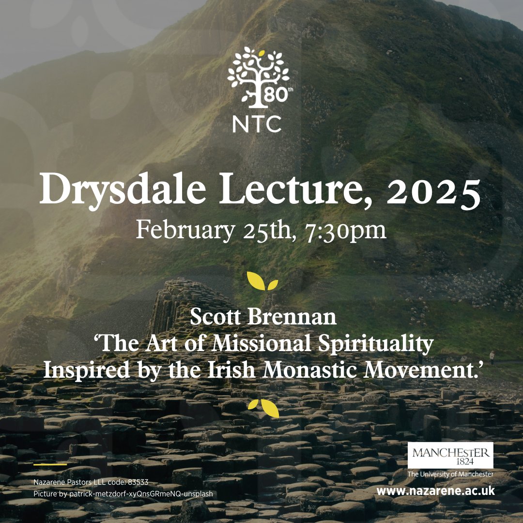 ⏰ Reminder: 2025 Drysdale Lecture Tomorrow!⏰

Join us on 25 February 2025, from 7:30 PM - 9:00 PM at Nazarene Theological College as Scott Brennan discusses "The Art of Missional Spirituality"!

🌐 Watch live if you can't make it in person!