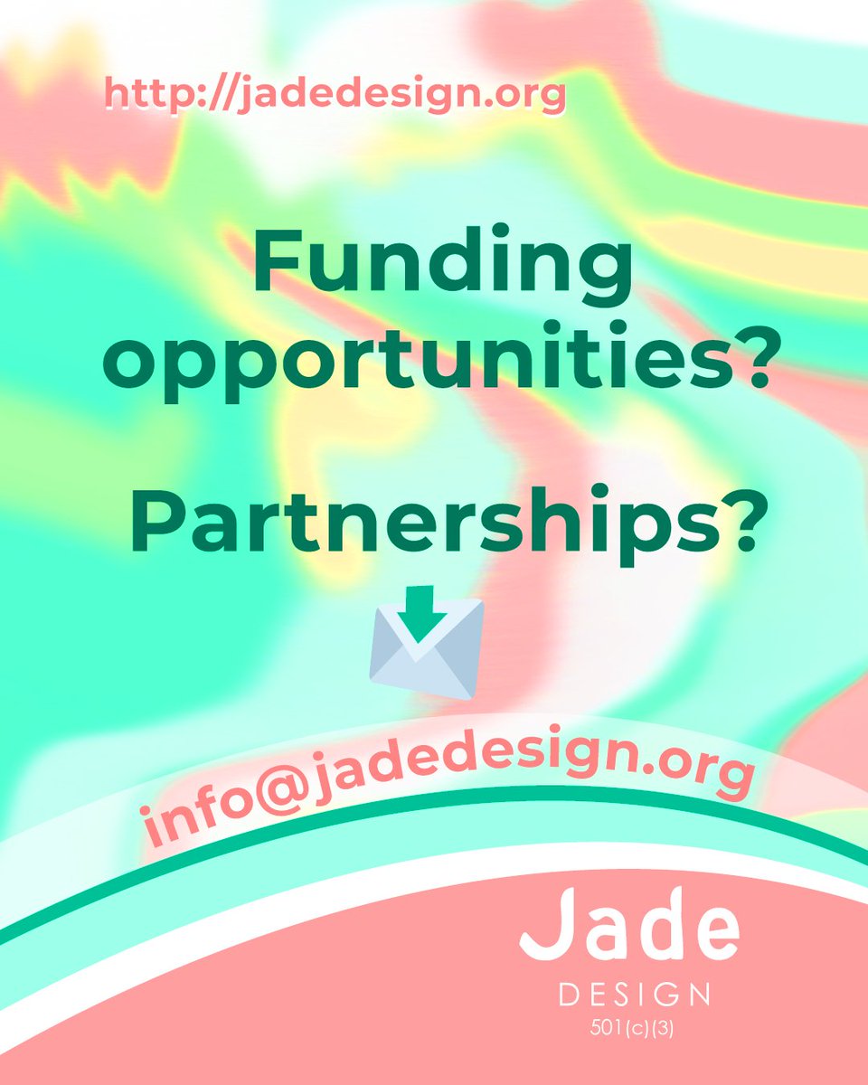 JadeDesign3's tweet image. We’re in the grant writing season, and we appreciate all the leads you’ve shared so far! If you know of any funding opportunities that align with Jade Design’s mission, we’d love to hear about them.

📩 Send any grant ideas our way at corinne@jadedesign.org.