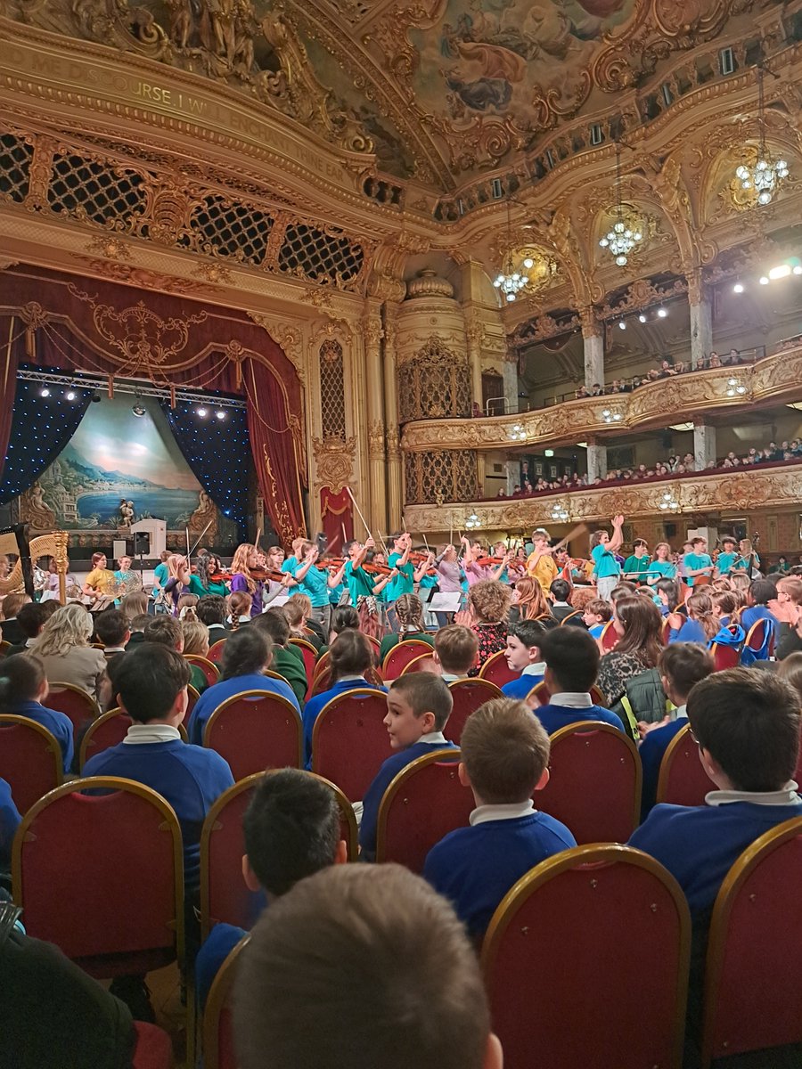 AppleySaintsCE's tweet photo. What a musical experience for Y5 & Y6 this morning @TheBplTower watching the talented musicians from the @NYO_GB The Power of Live Music! @FriendsPrimary @appley_b @ShevCommunity @BBCNWT @LancsMusic @WN6_Mums @WigToday @CidariEducation @BDBofE #ABASMus @visitBlackpool #lovemusic https://t.co/Y7ql0TzEFX