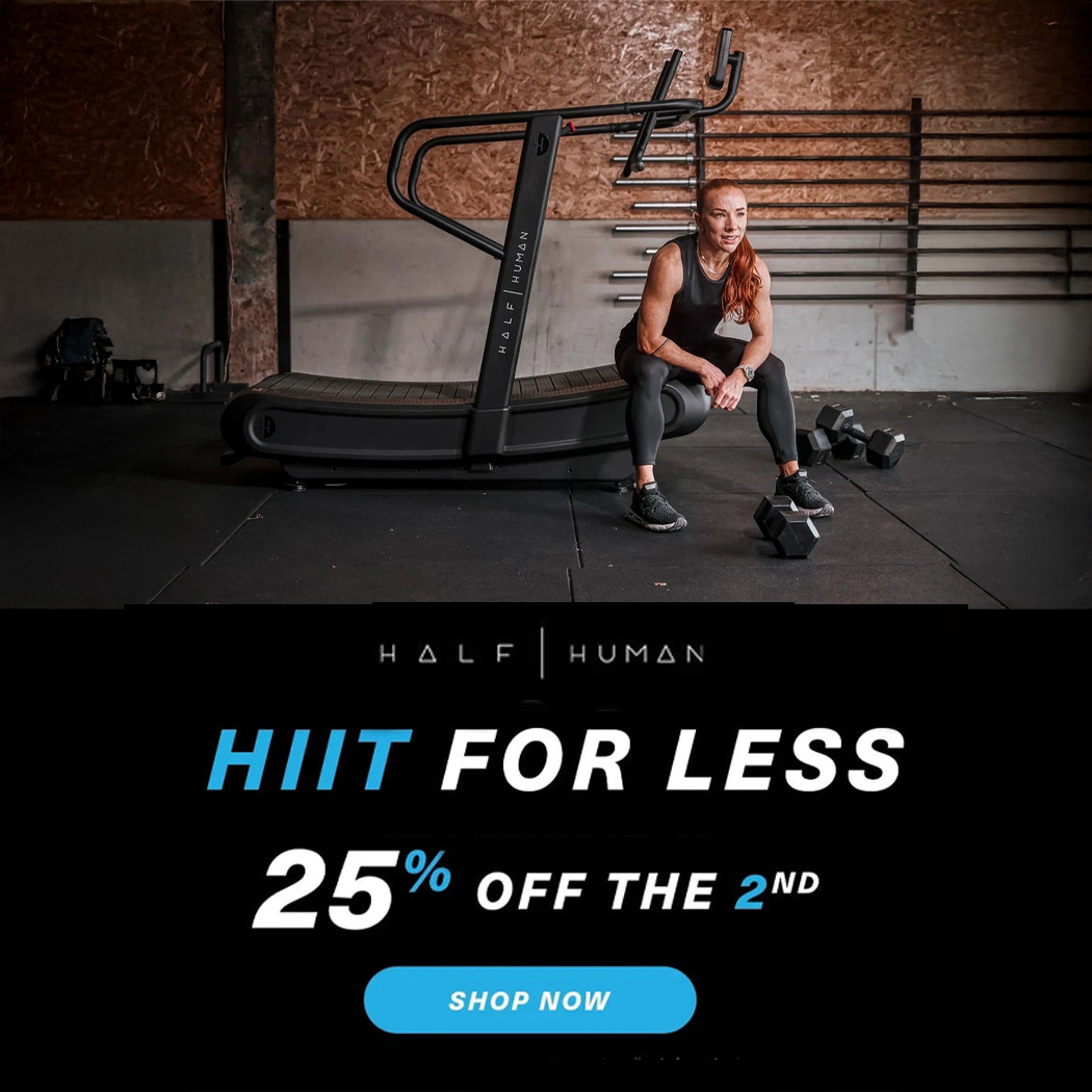 Ready to HIIT for less? When you buy one Half Human product, you'll automatically get 25% off the second*. Happy shopping and even happier workouts! ➡️ loom.ly/GRZh5oY

* Discount applies to the lowest-priced item at checkout.

#HalfHuman #SportsEquipment #CardioEquipment