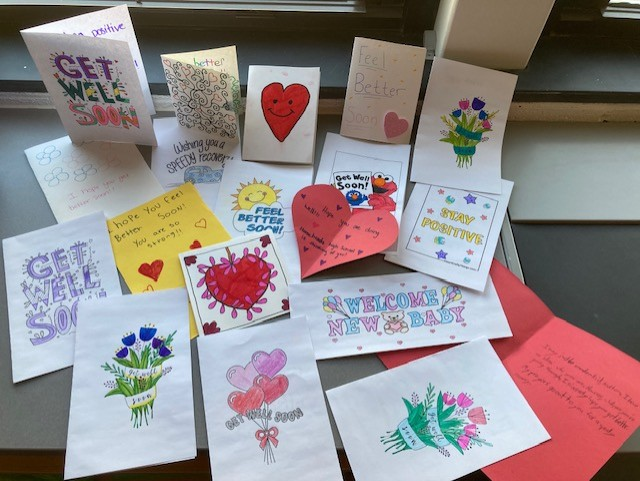 HhdsSchools's tweet photo. For Random Acts of Kindness Day on February 17, the Horseheads High School Interact Club set a goal to make 70 cards for patients at Corning Guthrie โ and our school community went above and beyond! ๐ ๐ ๐ค
#RAKDay #RaiderNation #BlueRaiderPride https://t.co/wYMSqETMdl