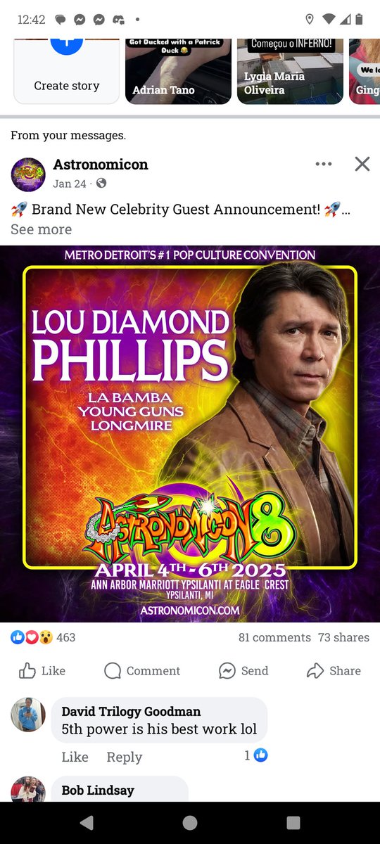 That McFly Guy (@stevenmcflyjr) on Twitter photo Hey there <a href="/LouDPhillips/">Lou Diamond Phillips</a> ... When you come to <a href="/AstronomiconMI/">Astronomicon</a>, are you bringing along copies of TinderBox to be signed? Can't wait to finally get to meet you. I have a few questions about Route 66 & La Bamba :-) Hey there <a href="/LouDPhillips/">Lou Diamond Phillips</a> ... When you come to <a href="/AstronomiconMI/">Astronomicon</a>, are you bringing along copies of TinderBox to be signed? Can't wait to finally get to meet you. I have a few questions about Route 66 & La Bamba :-)