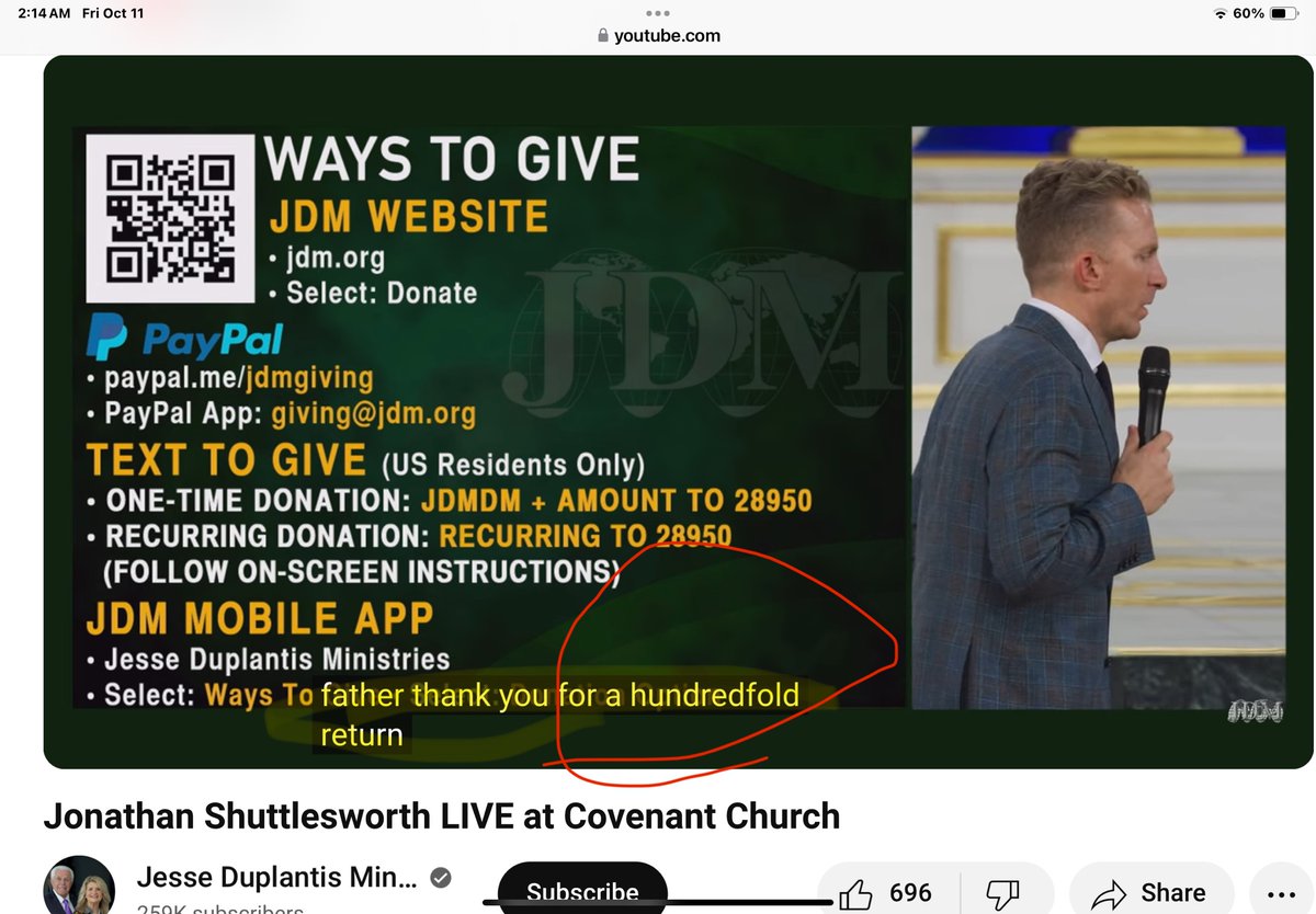 TruthWins_2022's tweet photo. @Prudenc55050563 @Sashenka188160 @ChristyBrinker1 @Paula_White ๐ฏ๐ฏ๐ฏ
That is pro$perity evangelist,Jonathan Shuttlesworth.Pastor of @suzycatlamb & @j_lamb.๐จ
He preaches lotsa #Truth to lure in many,then adds in #FALSE teachings.He is crass,low class,as prideful as they come!
#MARKAndAVOID this next gen PROSpErITy,WOF NameItClaimItPeddler https://t.co/TwWKtSKOFi