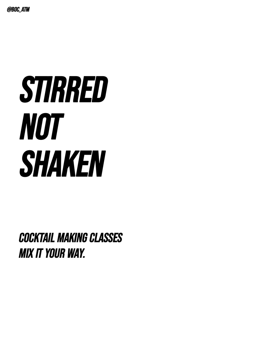 BOC_ATM's tweet photo. My first poster in response to today's @oneminutebriefs to advertise #CocktailMakingClasses for #WorldBartenderDay πΉ https://t.co/RgEaIYWq6i