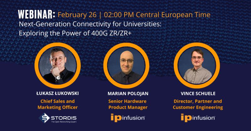 IP Infusion (@ipinfusion) on Twitter photo Register now for our next webinar- Feb 26 at 02:00 CET. Join our webinar to learn how open networking solutions can enable your institution to achieve needed bandwidth, ultra-low latency, and deploy latest DCI solutions with 400G ZR/ZR+. ipinfusion.com/webinar-next-g…
<a href="/STORDIS_GmbH/">STORDIS – The Open Networking Expert</a> Register now for our next webinar- Feb 26 at 02:00 CET. Join our webinar to learn how open networking solutions can enable your institution to achieve needed bandwidth, ultra-low latency, and deploy latest DCI solutions with 400G ZR/ZR+. ipinfusion.com/webinar-next-g…
<a href="/STORDIS_GmbH/">STORDIS – The Open Networking Expert</a>