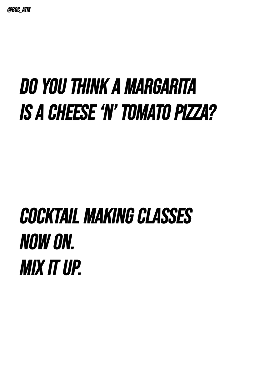 BOC_ATM's tweet photo. My third poster in response to today's @oneminutebriefs to advertise #CocktailMakingClasses for #WorldBartenderDay πΉ https://t.co/0Yo1ty15NE
