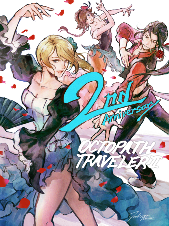 Let's celebrate the 2nd anniversary of Octopath Traveler II with this amazing artwork done by Rina Yoshiura from the art team of Team Asano!

We thank all of you for traveling with us on this journey.