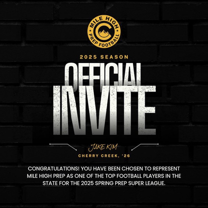 Thank You <a href="/milehighprep/">MILE HIGH PREP</a> for the Invite!!